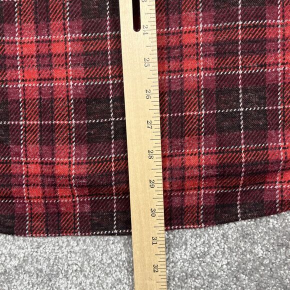 Tailor Byrd Shirt Mens Small Sweatershirt Flannel Button Up Plaid Pocket Red NWT - Picture 13 of 16
